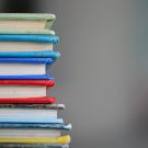 Stack of multicolor books