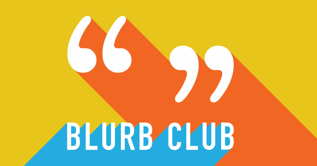 wide banner image with the Blurb Club logo