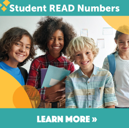 Teens smiling and holding books promoting the READ program