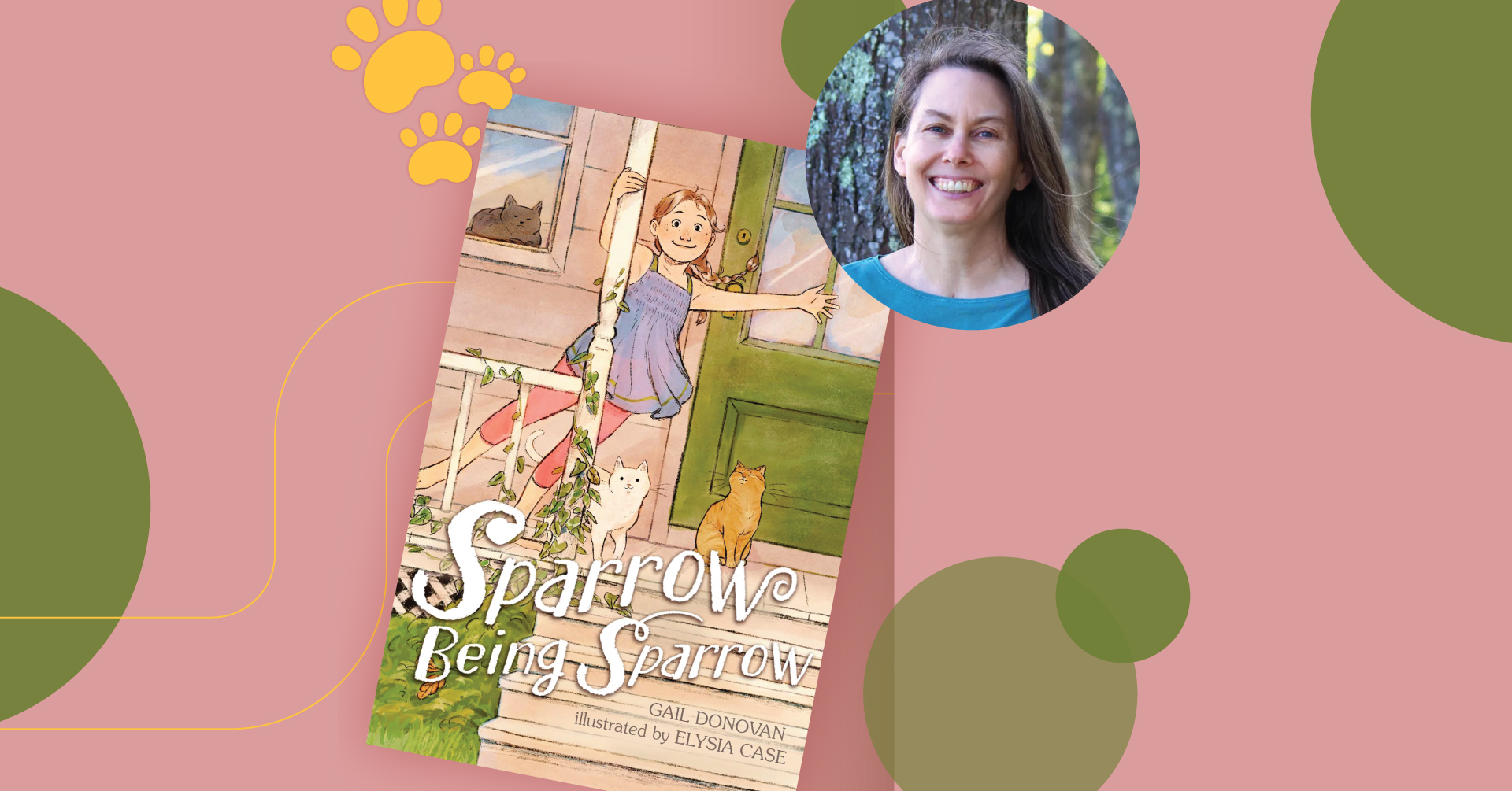 Cover of "Sparrow Being Sparrow" by author (pictured) Gail Donovan