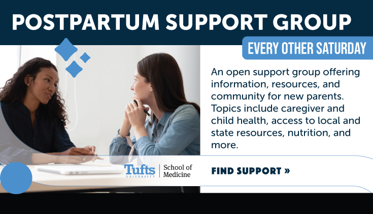 Every other Saturday, starting August 26, PPL will host a postpartum support group for with med students from Tufts.